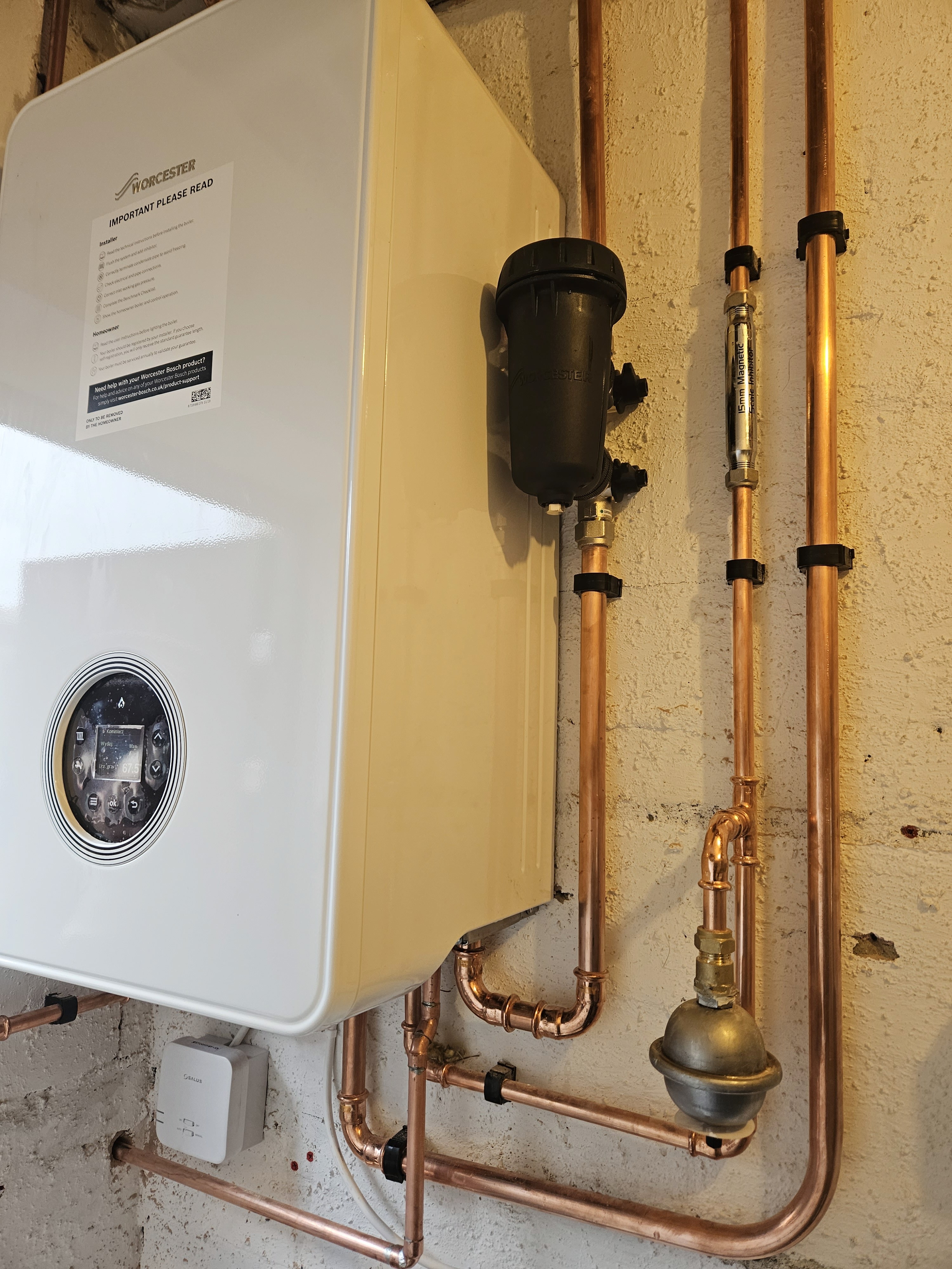 DK Gas Professional completed boiler installation